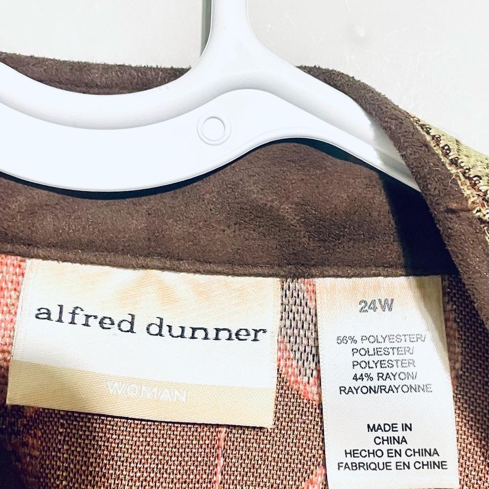 Vtg Alfred Dunner Southwestern Tapestry Zip Up‎ Vest 24W Barn Cottage Gorpore - Picture 4 of 7